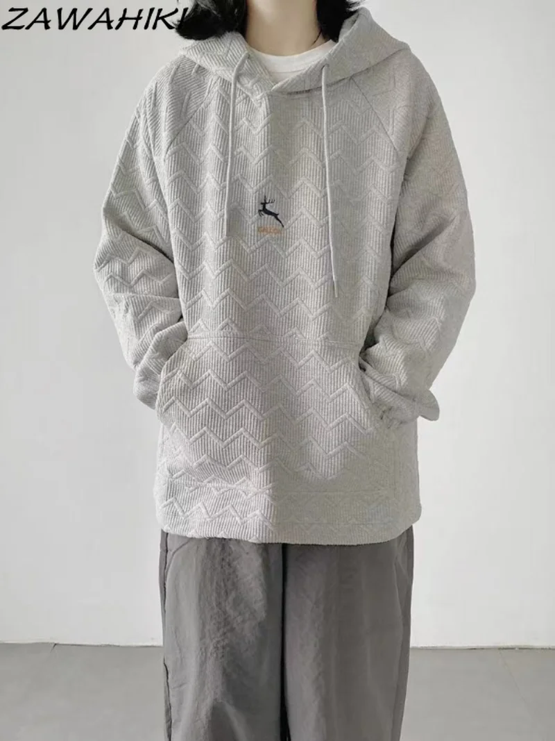 

Hip Hop Grey Hoodie Loose Sweatshirt Long Sleeve Korean Letter Printing Baggy Female Tops Pullover Hoodie Autumn Strretwer