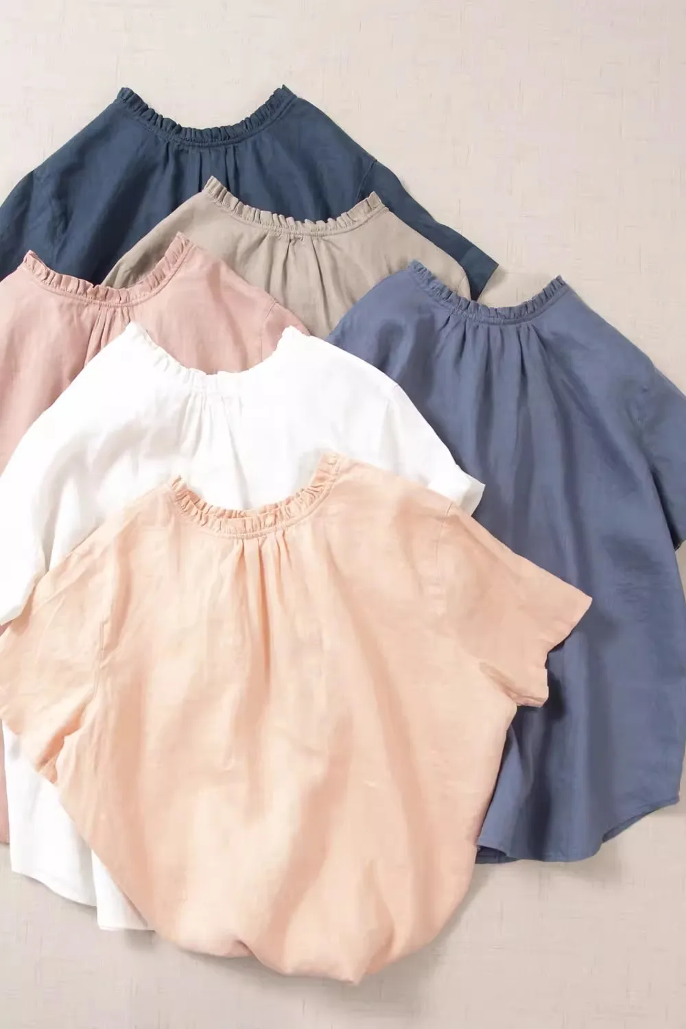 Женская рубашка/блузка из натуральной ткани универсальная свободная тонкая