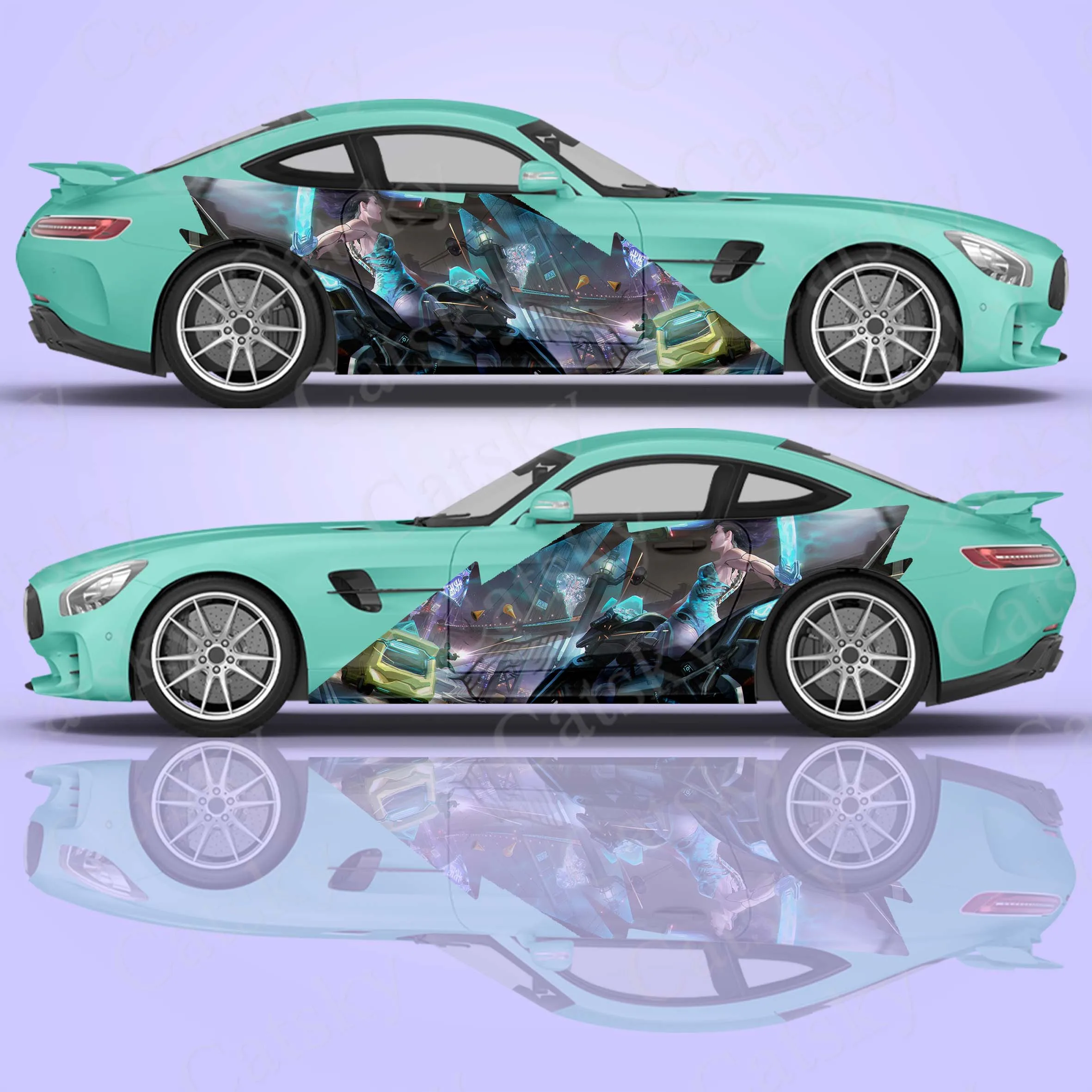 

Аниме мотоциклетные автомобильные наклейки, автомобильные аксессуары, автомобильная наклейка, упаковка, универсальный размер, аниме, украшение для автомобиля, модифицированные наклейки