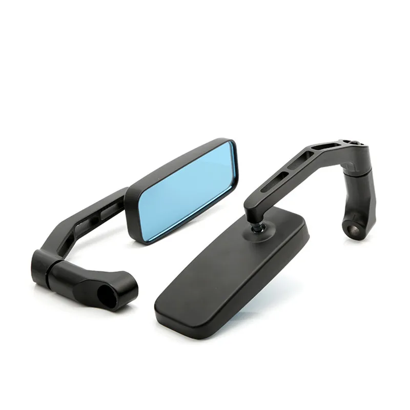 Black Motorcycle Modified Aluminum Rearview Reverse Side Mirrors Anti-Glaring Motorcycle Square Rearview Mirror