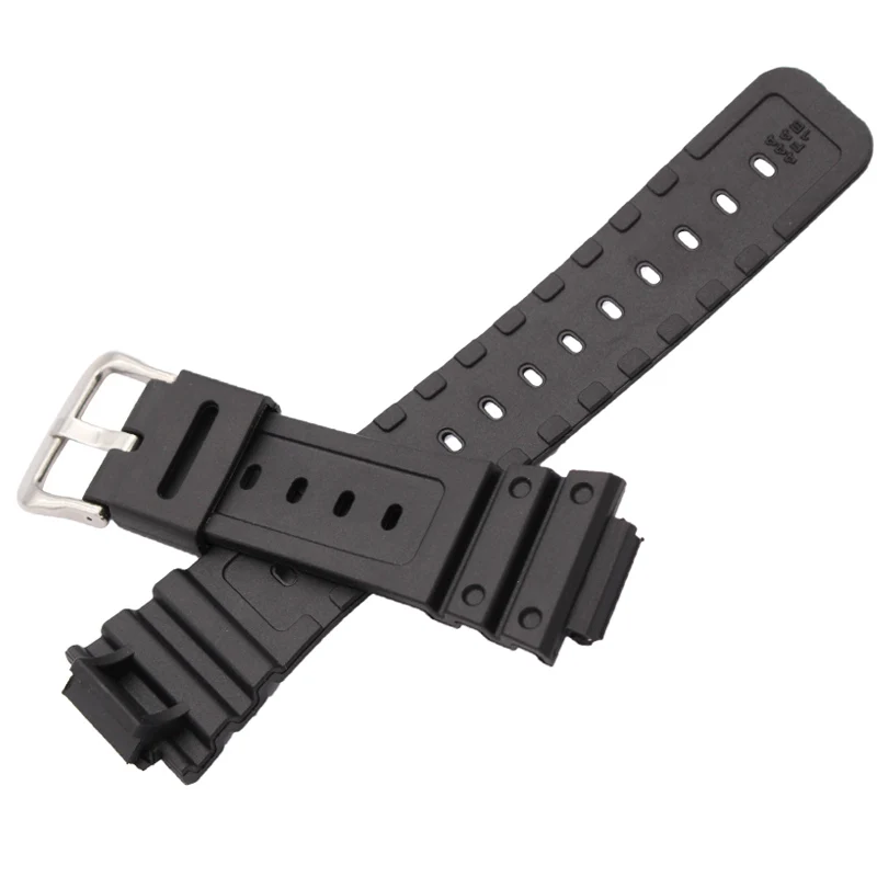 16mm X 25mm Rubber Watchbands High Quality Men Sports Silicone Watch Strap Band For Casio 5600 Series Watch Accessories
