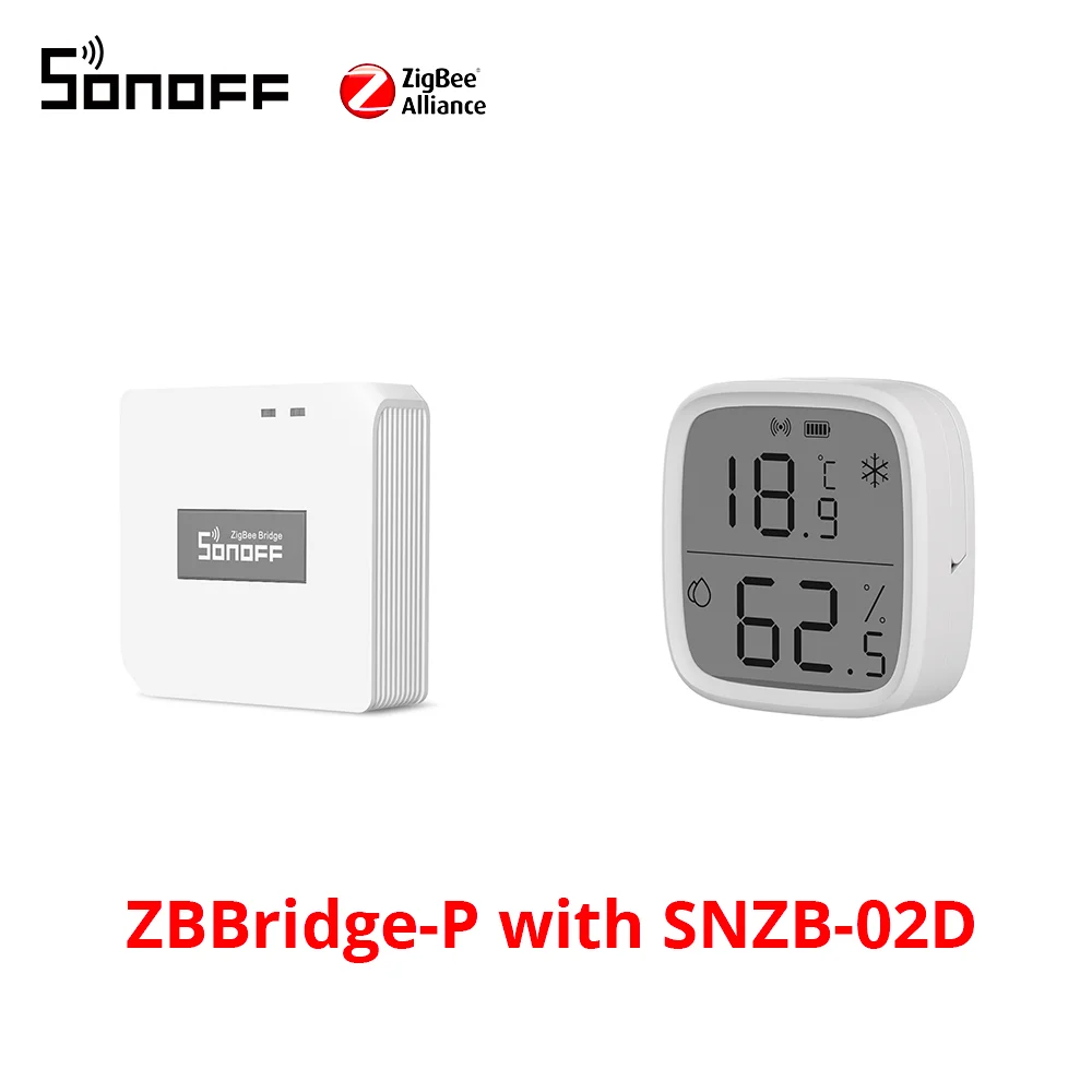 

Умный датчик температуры и влажности SONOFF SNZB-02D Zigbee