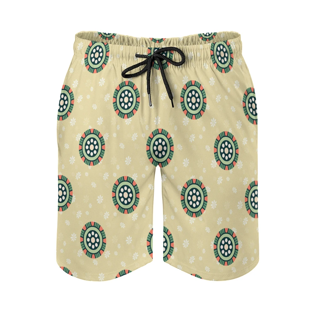 

New summer leisure beach colorful 2022 floral straight beach pants 3D digital printing men's quick-drying shorts