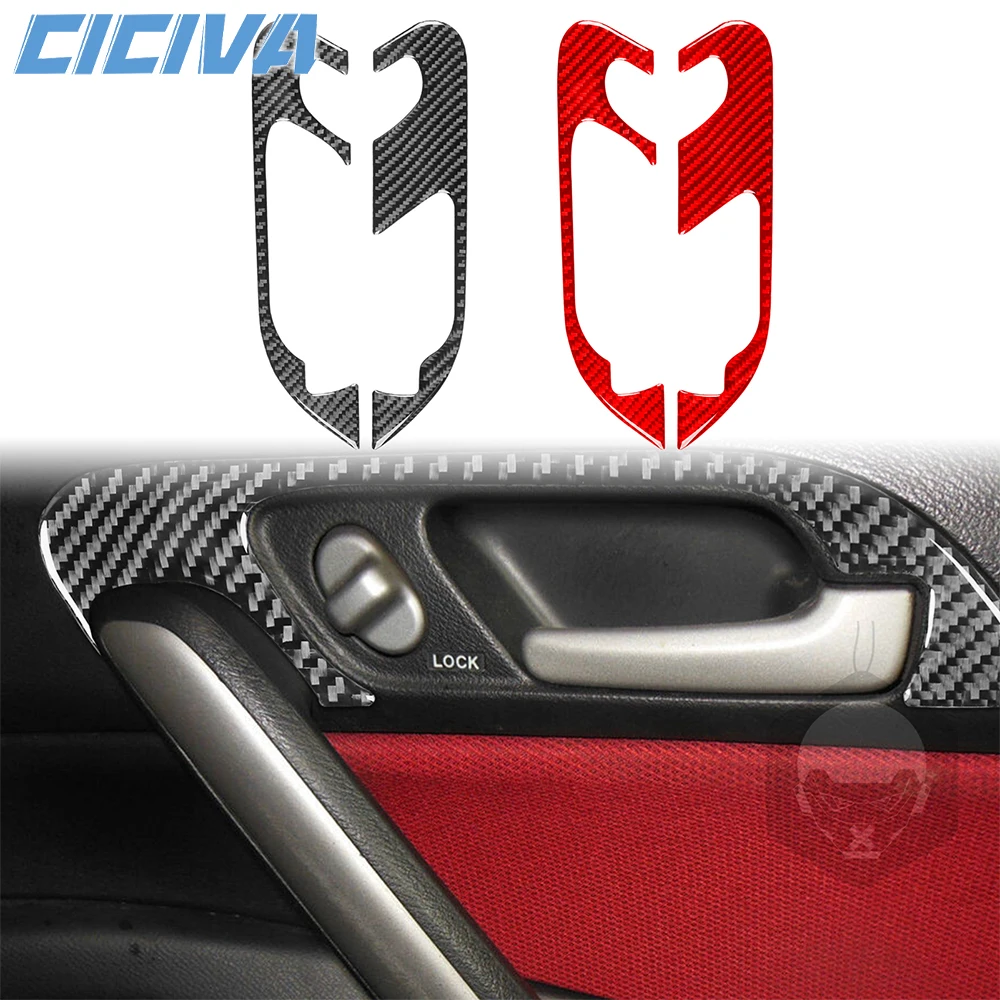 Для Honda Civic Si 2001-2005 панель ручки дверного переключателя из углеродного волокна