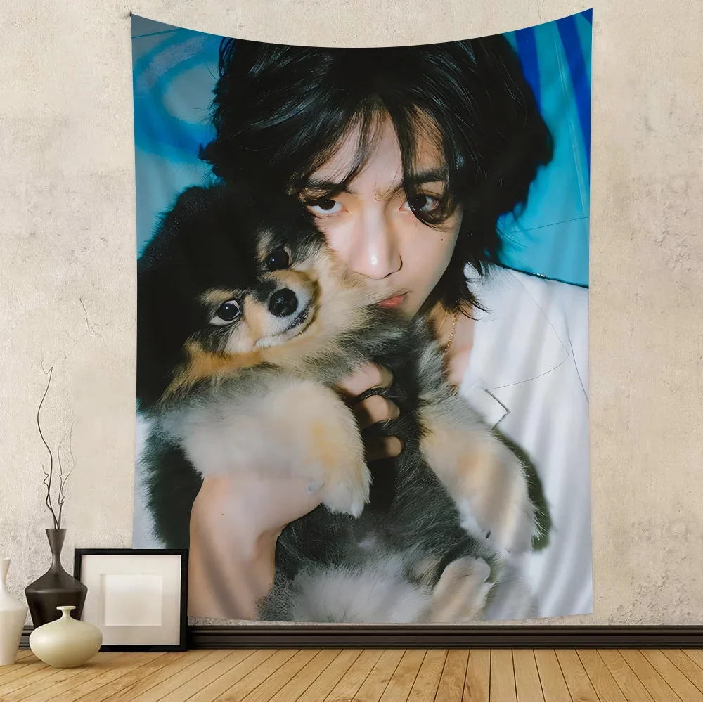 Певица кпоп Ким Тай Хюн в аниме гобелен Лэй искусство научная фантастика комната