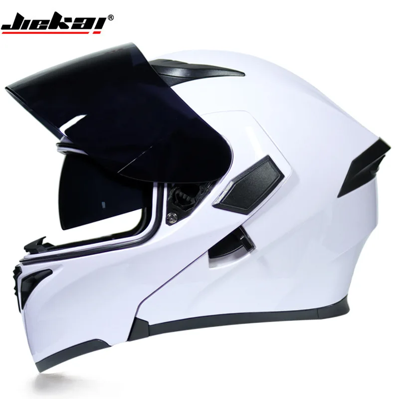 JIEKAI 902 Flip Up Helmet Motorcycle Inner Sun Lens Full Face Racing Cascos Para Moto Modular Open Face Jet Fast Riding Capacete