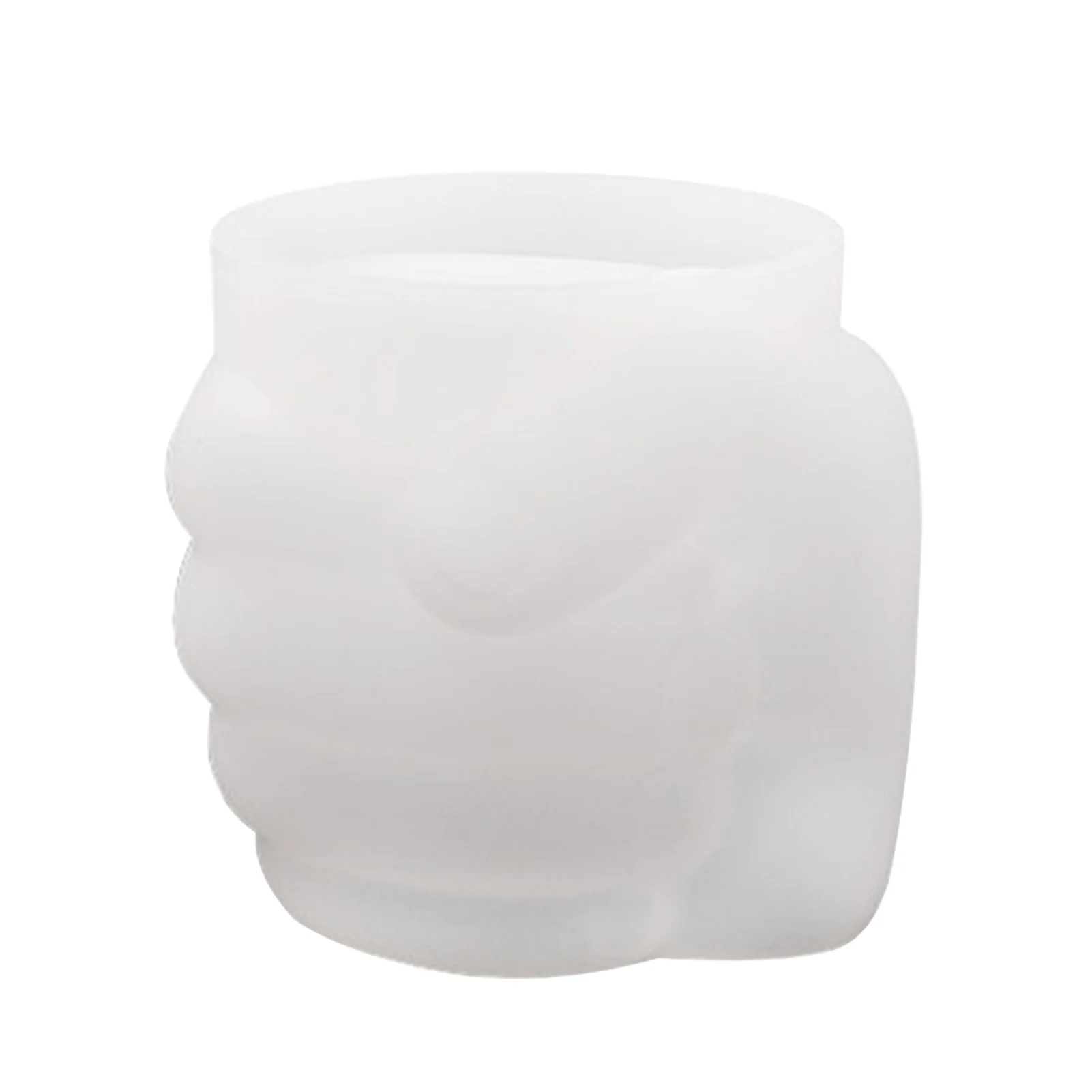 

Concrete Mold Clay Silicone Flower Pot Succulent Planter Plaster Container Pen Holder Left Right Hand Reusable DIY Vase