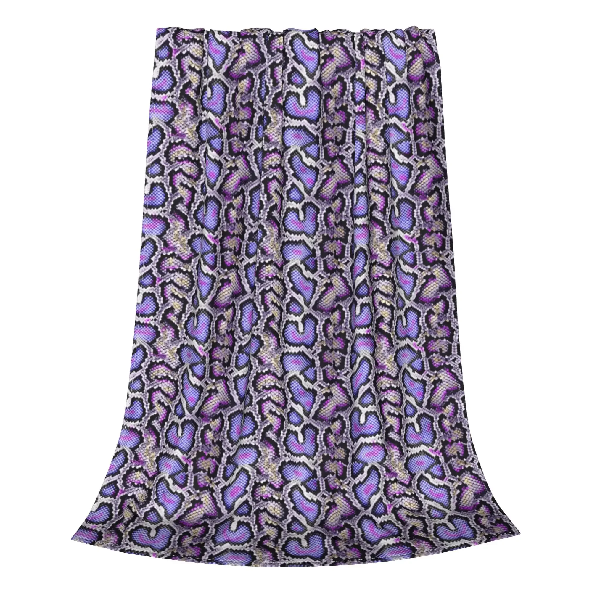 Фиолетовое одеяло из змеиной кожи питона для дивана мягкое уютное плюшевое 50x60