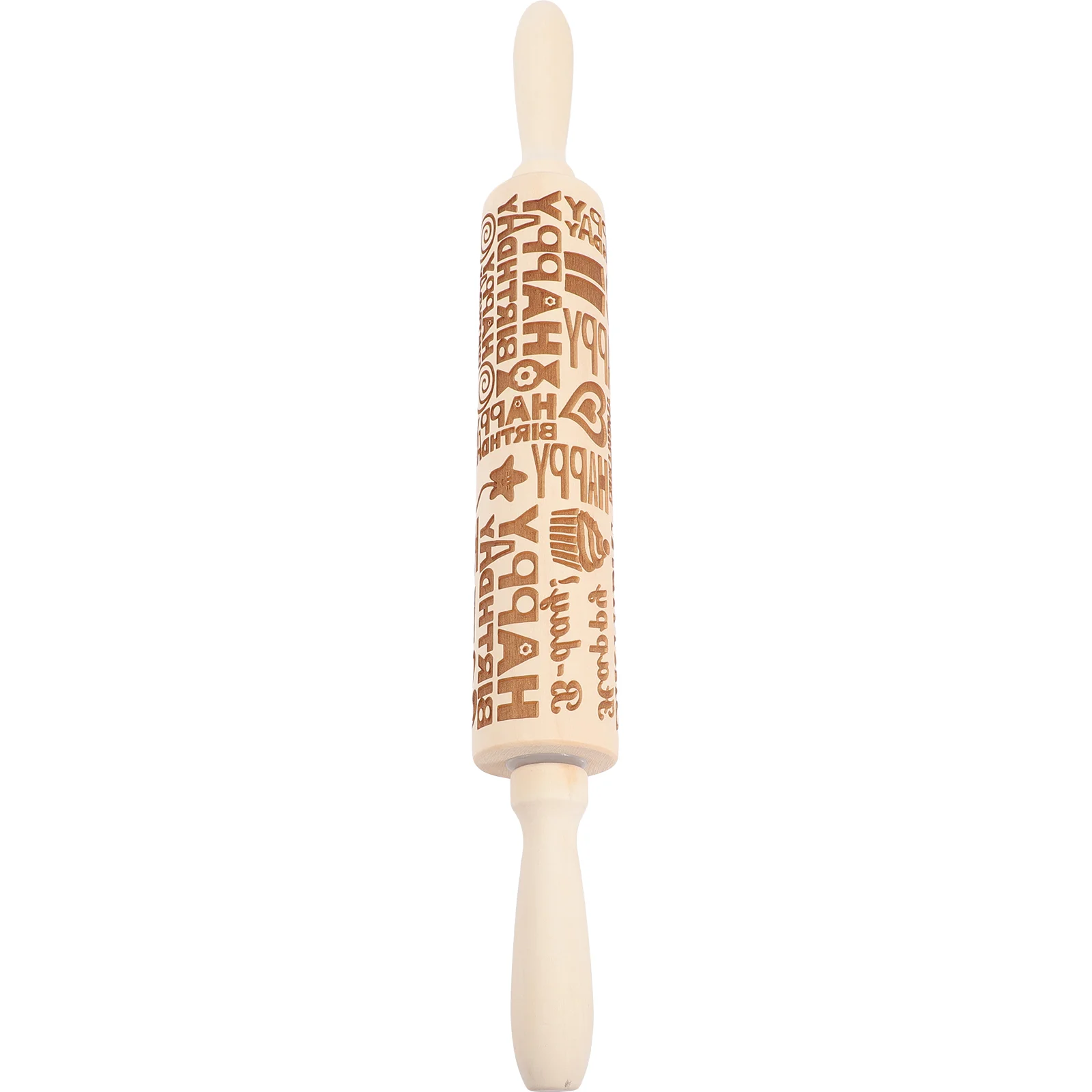 

Rolling Pin Baking Birthday Roller Engraved Wooden Wood Party Kitchen Embossed Dough Embossing Pasta Carved Design Pizza