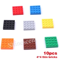 10pcs classic size building blocks smooth thin basic bricks 4x4 dots toys compatible with all major brands for children 6 ages