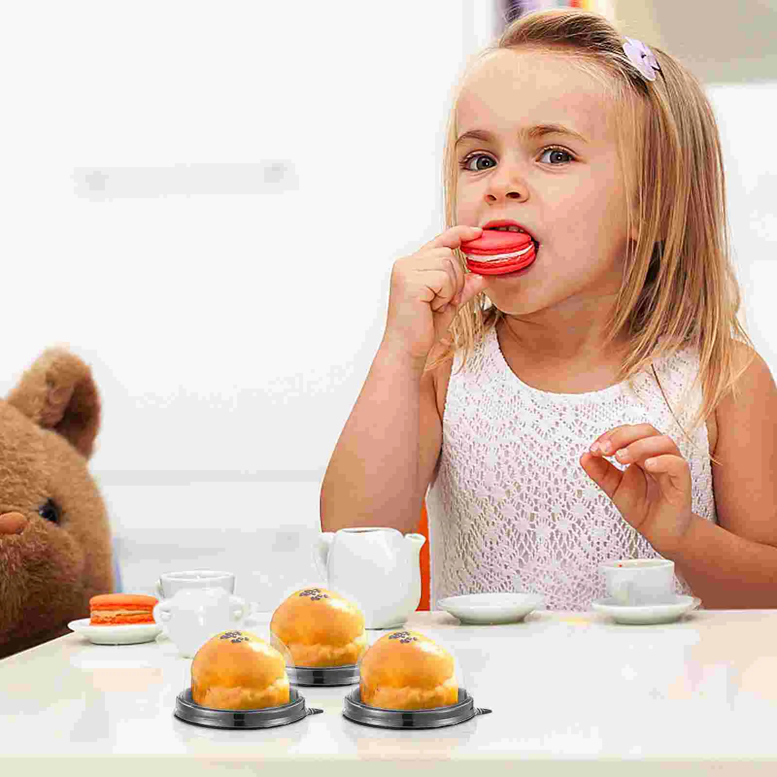 

BESTONZON 50Pcs Plastic Mini Dome Box Clear Cake Cookie Muffin Box for Shop Birthday Wedding Party