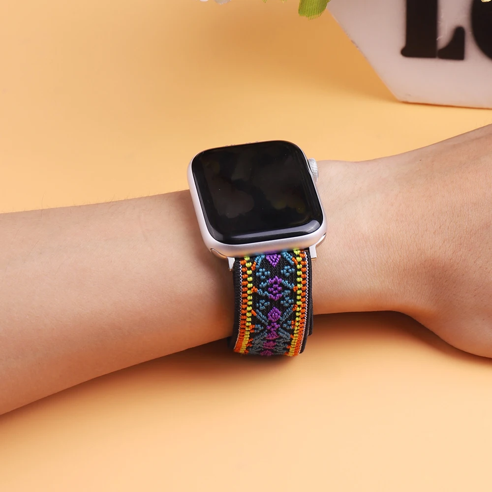 

Braided Solo Loop strap for Apple watch band 44mm 40mm Elastic Wristband Bracelet on iwatch Se Series 7 6543 42mm 38mm 41mm 45mm