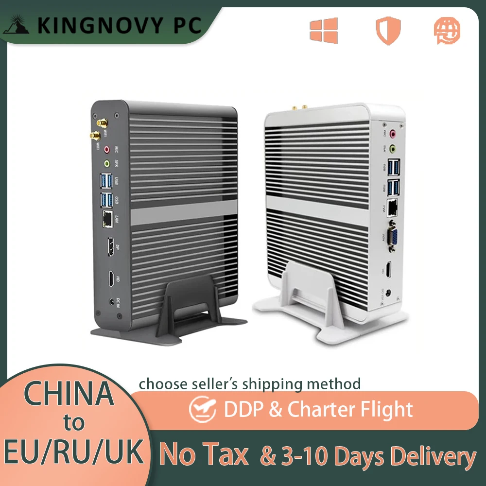 

Kingnovy Nuc Fanless Mini PC Intel Core i7 10710U i5 8265U 2*DDR4 M.2+Msata+2.5''SATA 4K HTPC Nettop Assembly Desktop Computer