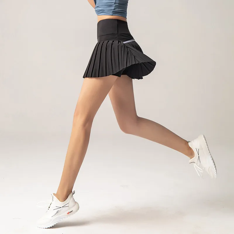 High Quality Women Sports Tennis Skirts Golf Outdoor Dress Fitness Shorts Athletic Running Short Quick Dry Skirt with Pocket