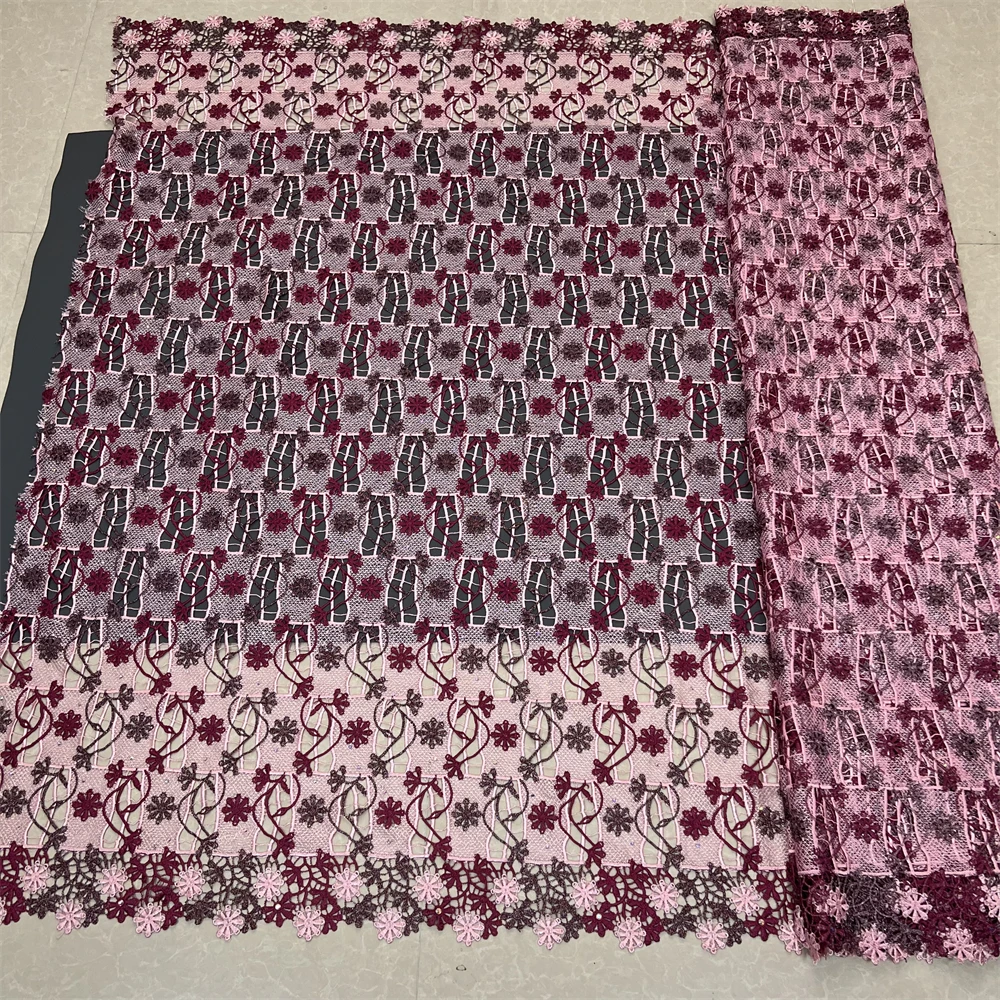 2024 новейшая африканская кружевная ткань с бисером белая вышивка французская