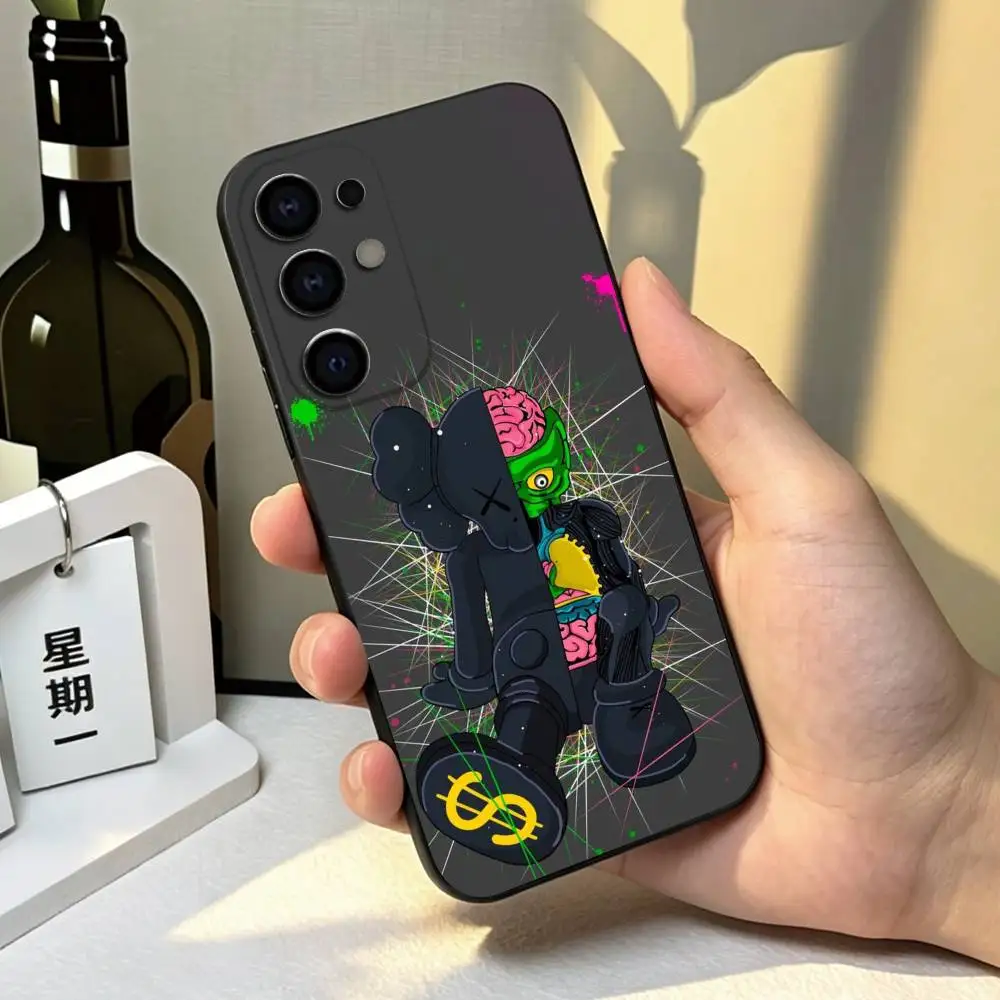 Фото Милый мультяшный чехол для телефона B-BearbrickES для Samsung S26, S25, S24, S23, S22, S21, S30, Ultra, Plus, Fe, мягкий силиконовый черный чехол, подарок. №2
