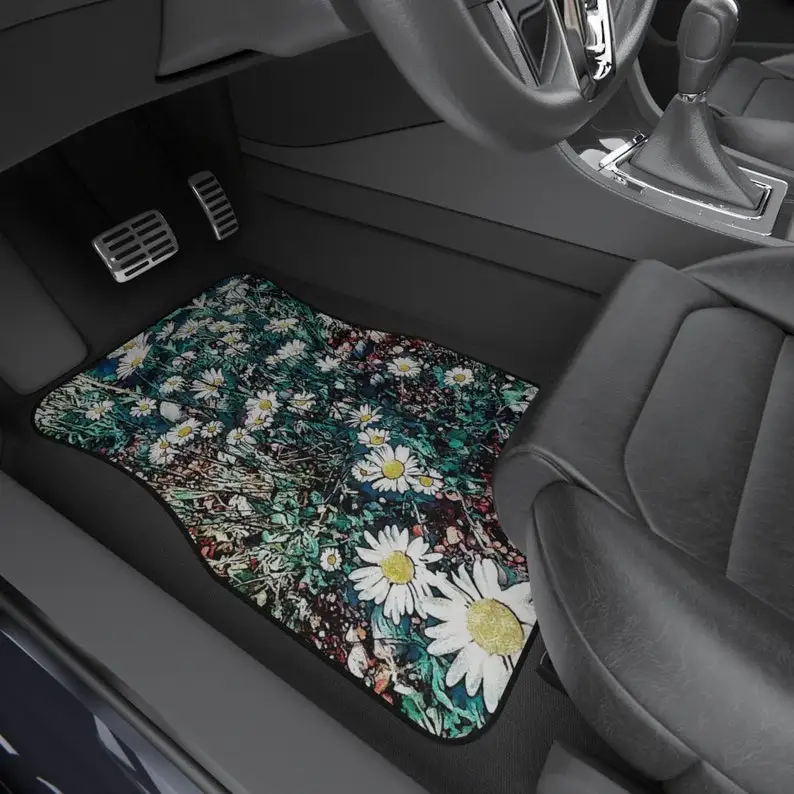 

Car Mats (Set of 4), Flower Art Car Mats, Car Mat Set, Floral Car Mats, Car Accessories, Car Decor