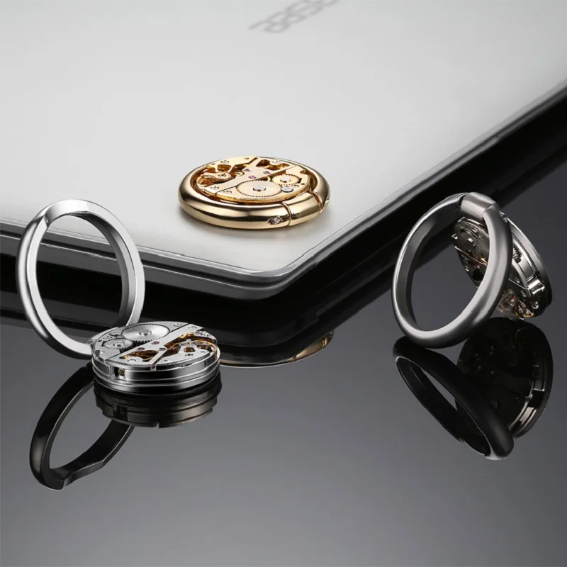 

Mechanical Watch Ring Phone Holder Compatible with Iphone All Smartphones Watch Movement Adjustable Sticky Mobile Phone Holder