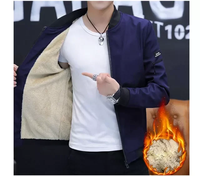 

Free shipping Men's Bomber Zipper Jacket Winter Male Fleece Warm Coats Casual Streetwear Hip Hop Slim Fit Pilot Jackets Mens Clo