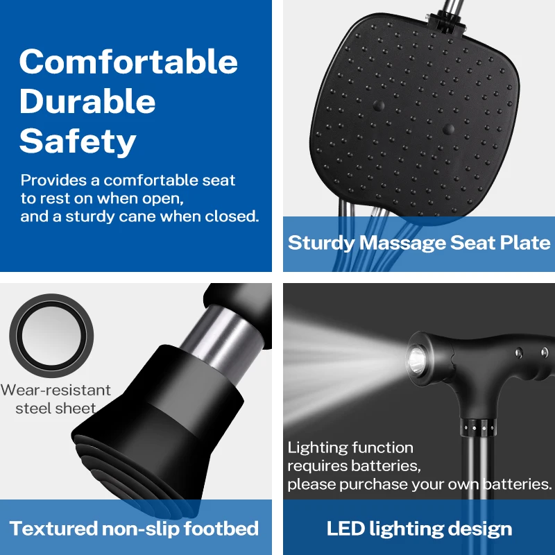 Складные трости с сиденьем цвет в ассортименте