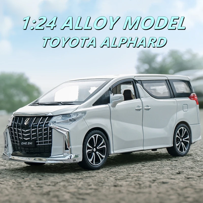 

1:24 Toyota Alphard MPV Car Model Die Cast Alloy Boys Toys Cars Diecast Sound Light Simulation Collectibles Kids Toys Car A157