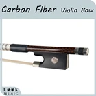 Смычок для скрипки, 44, сбалансированный, из углеродного волокна, красный, Шелковый, Плетеный, круглая палочка, черная лягушка, настоящий монгольский смычок для скрипки из конского волоса