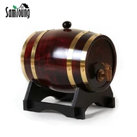 10/15L Homebrew Wooden Wine Barrel Pine Beer Brewing Equipment Red Wine Beer Keg Tap Dispenser Rum Pot Whisky Wine DIY Bar Tool
