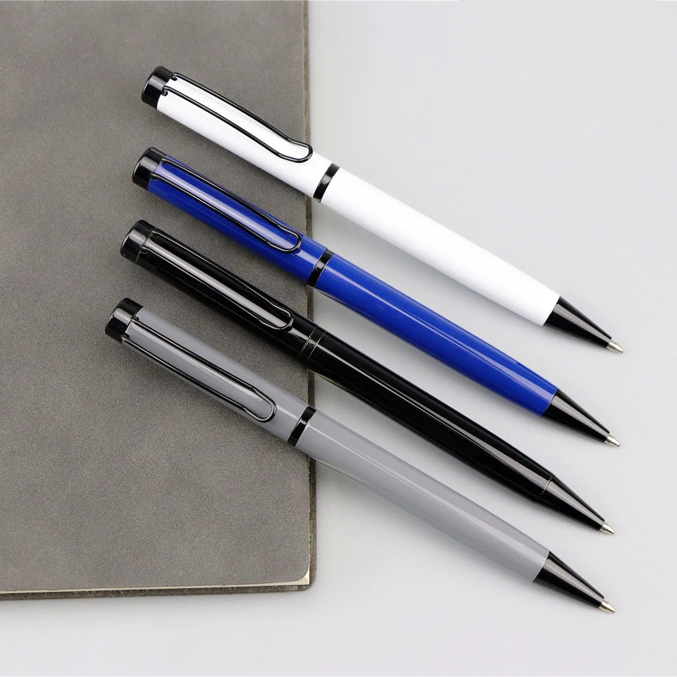 

Роскошная металлическая ручка 1,0 мм с черными чернилами, Женская шариковая ручка, канцелярские принадлежности с пользовательским логотипо...