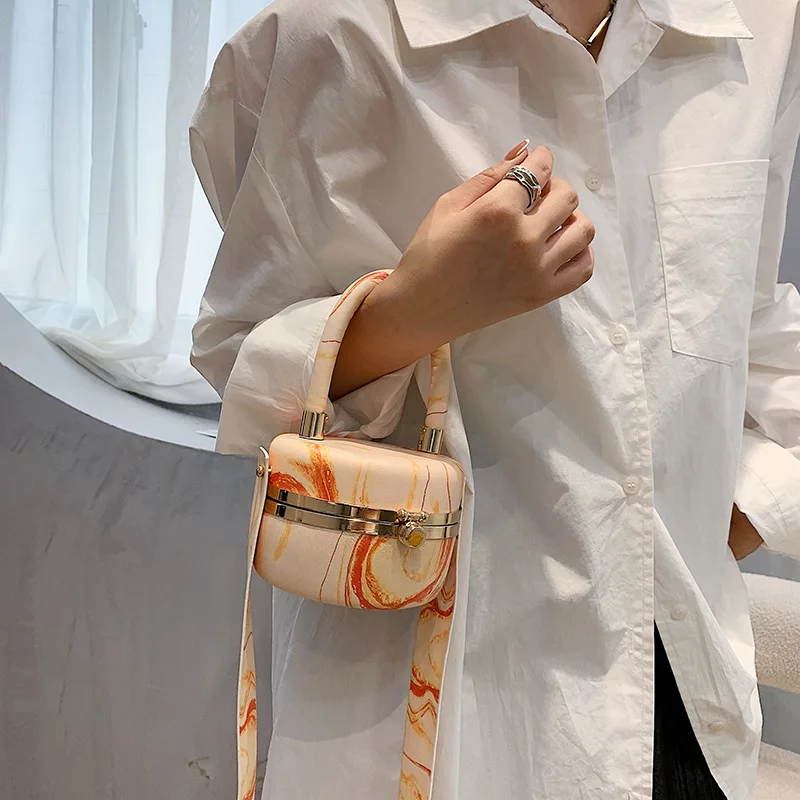 

2022 New Round Box Bag Women's Mini Bucket Bags High-quality PU Leather Handbag Elegant Evening Clutch Shoulder Messenger Bags