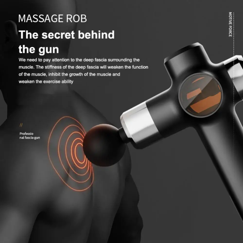 

Massager Abs Portable Deep Tissue Percussion Usb Pulse For Pain Relief Body Fascia Gun Lcd Muscle Relaxant