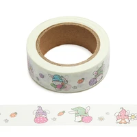 new 1pc 15mm x 10m gnomes with eggs easter cartoon washi tape scrapbook paper masking adhesive washi tape stationery