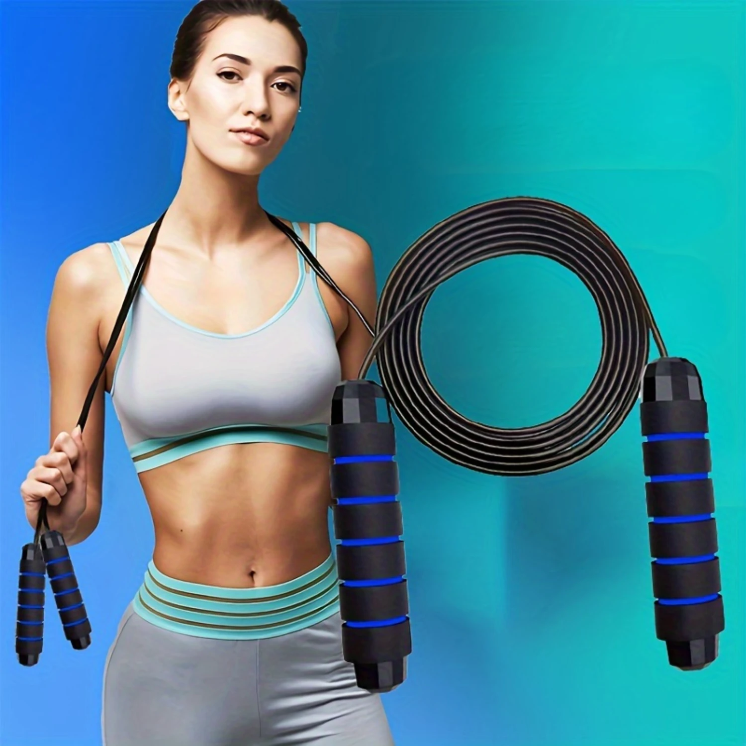 Скакалка из высококачественной стали 2 шт. с удобными ручками пены идеально