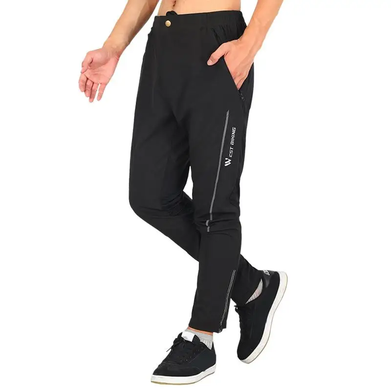 

UPF50 Sun Protect Bike Cycling Sport Pants Reflective Elastic Bicycle Casual Trousers Breathable MTB Road Bike Full Length Pant