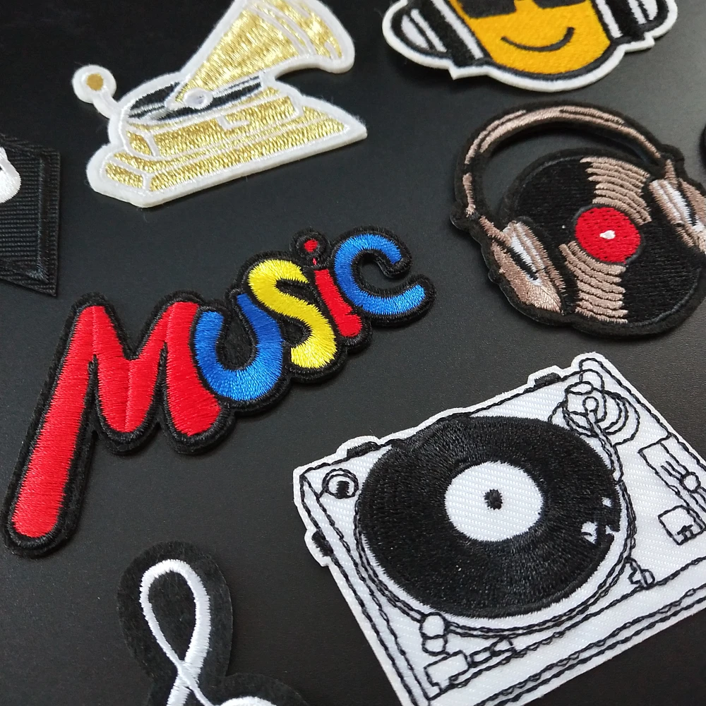 Музыкальные нашивки 10 стилей наклейки сделай сам нашивка для гитары утюгом