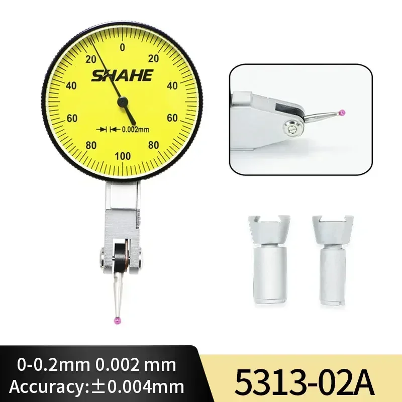 

SHAHE 0-0,2 мм точный циферблат индикатор лампы 0,002 мм Индикатор тестирования рычажного циферблата