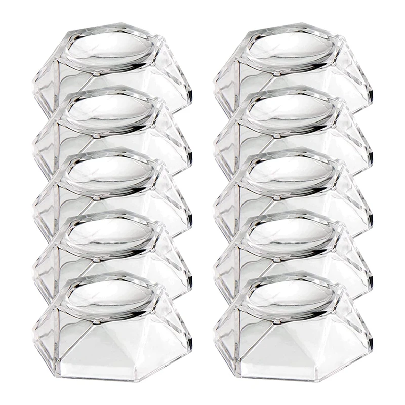 

10Pcs Acrylic Sphere Display Stand Holder - Clear Crystal Ball Display Base - For Softball Tennis Ball