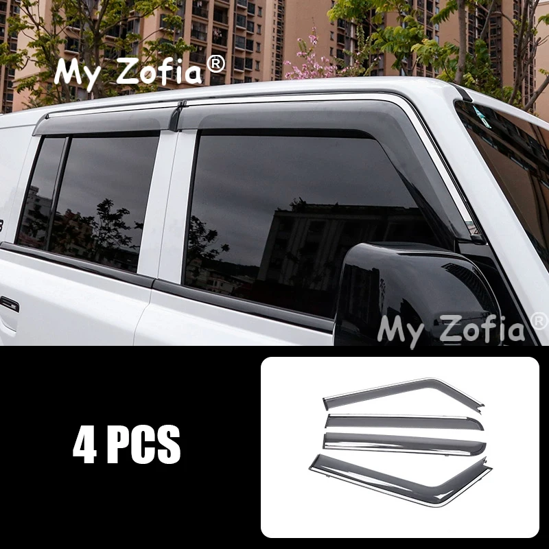 

Оконный козырек для Chery iCAR V23 iCAUR V23 2025 2026, автомобильный оконный козырек, дефлектор, защита от солнца и дождя, навесы, аксессуары