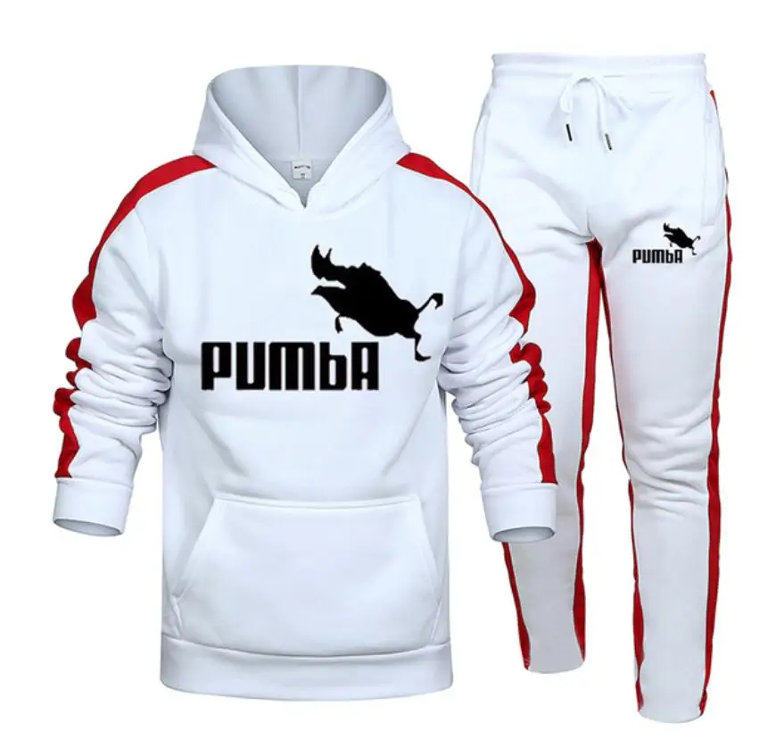

Hooded sweatpants suit sportswear men's hooded sweatshirt + pants pullover hooded sportswear suit casual men's 2-piece set