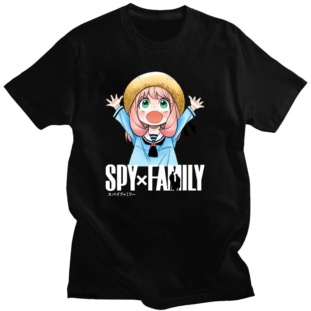 

Anya SPY x FAMILY T Shirt 100% Cotton Japanese Anime Manga Classic Tshirts Short Sleeve Cosplay Kawaii for Girls/BoysTee-Shirt