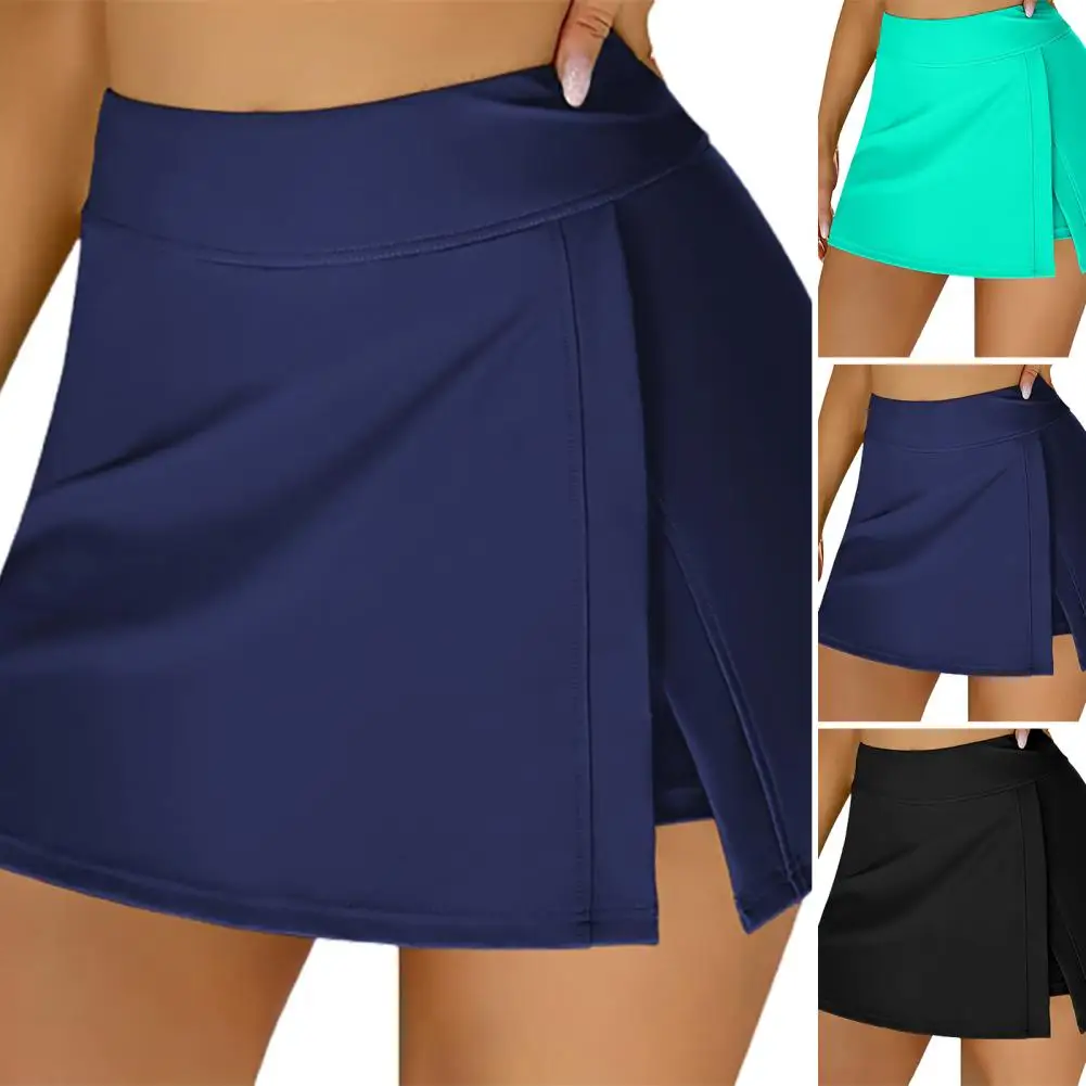 

Женская юбка с высокой талией, эластичный пояс, шорты, Быстросохнущий купальник, Женский раздельный купальник, юбка, пляжная одежда, купальный костюм, юбки для плавания