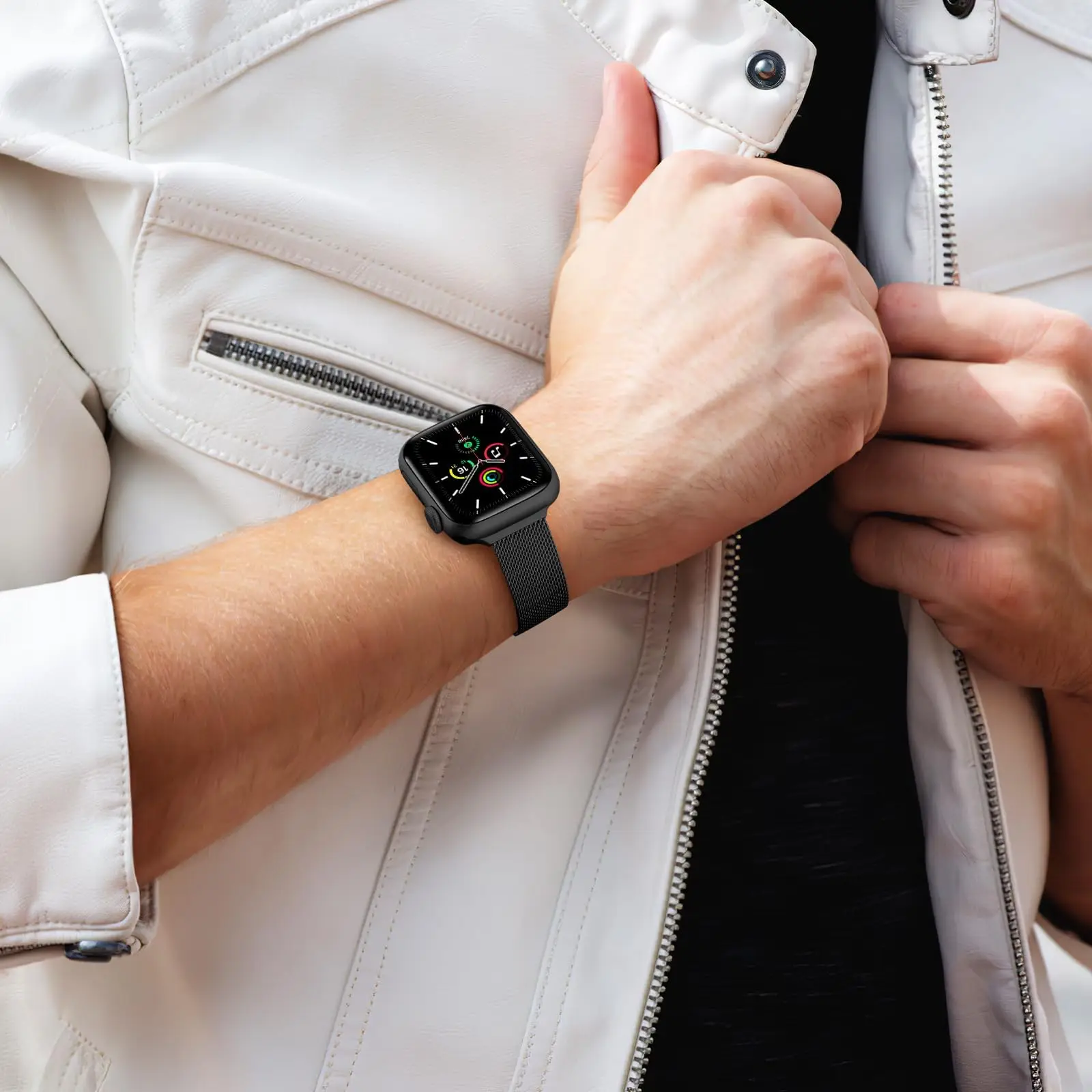 Тонкая миланская петля для Apple Watch Band 40 мм 42 мм 41 мм 44 мм 45 38 Браслет Correa iWatch Series 6 SE 7 8 9 10 Ultra 2 49 мм Ремешок (art.: 3920cbb13eda1) - 3920cbb13eda1