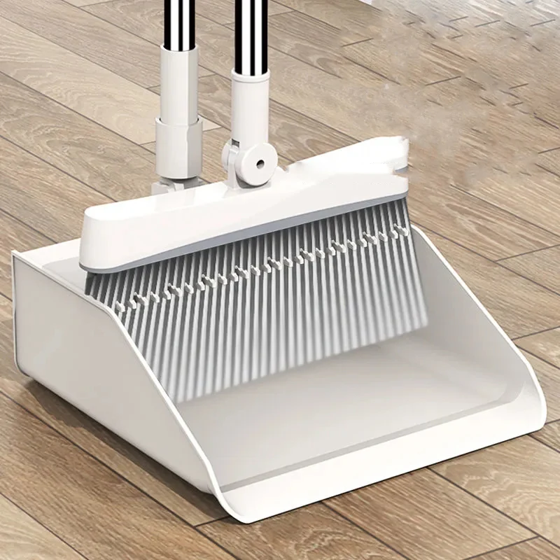 

Folding Broom Dustpan Set Household Lazy Broom Large-capacity Folding Bucket Non-stick Hair Dust Pan Dust Pan and Brush