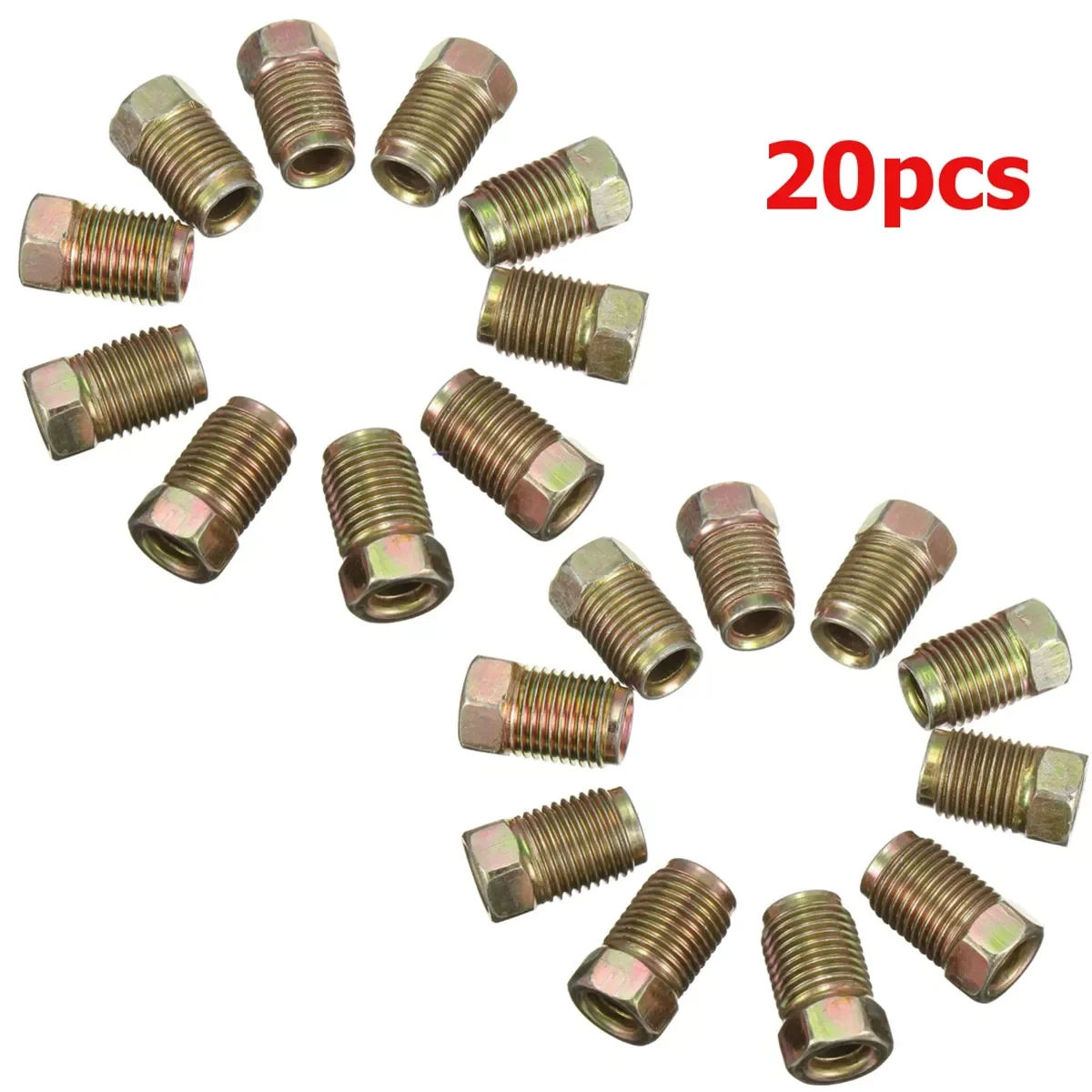 

Pcs/Set 20 Pcs/Set 10mm x 1mm Male Short Brake Pipe Screw Nuts for 3/16 Inch Metric Braking Tubes