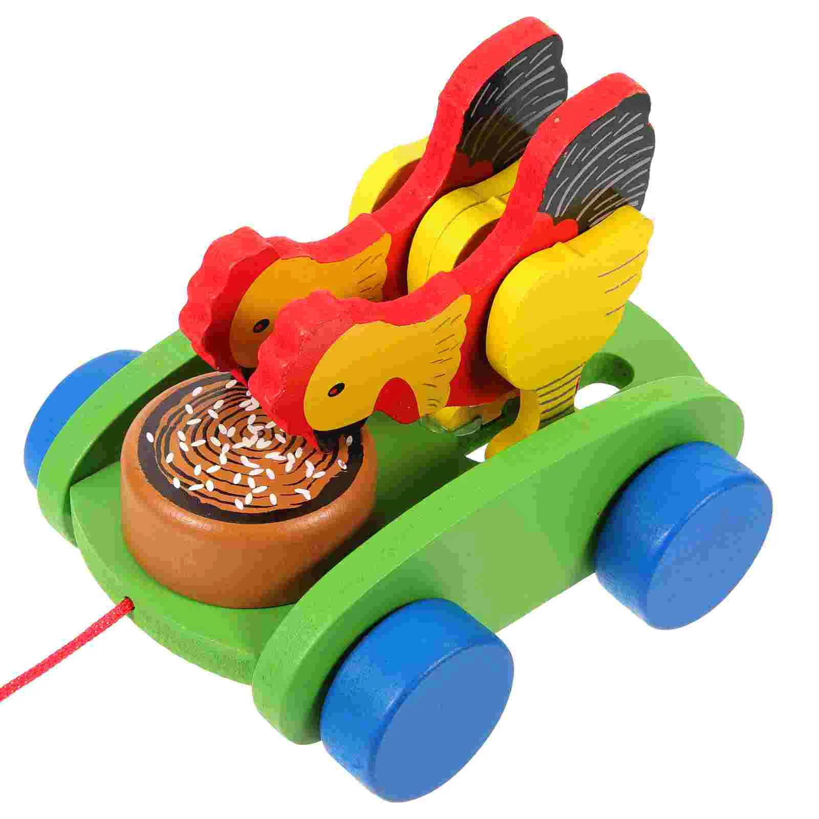 

Toddler Toy Car Chicken Model Baby Plaything Funny Child Towing String Pulling Kids Toys