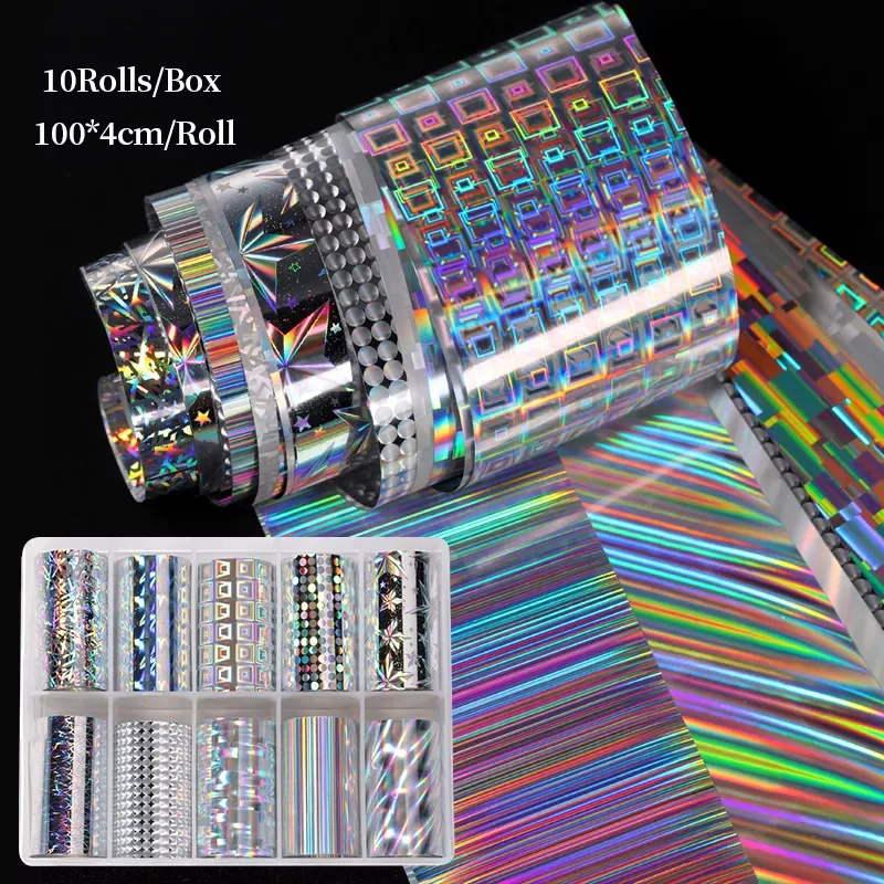 

Новые переводные наклейки для дизайна ногтей, яркие супер блестящие переливающиеся зеркальные наклейки для ногтей, геометрические слайдер...