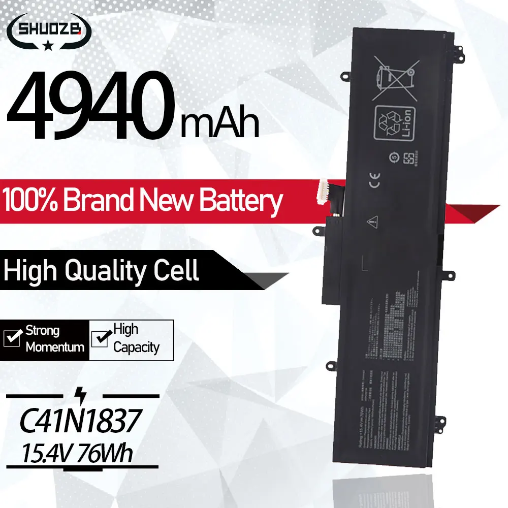 

New C41N1837 0B200-03380100 Battery For Asus Zephyrus GW LV LWS LXS H500GV W500GV FX516PR W500G5T FX516PM GA502 GA502D GX502LWS