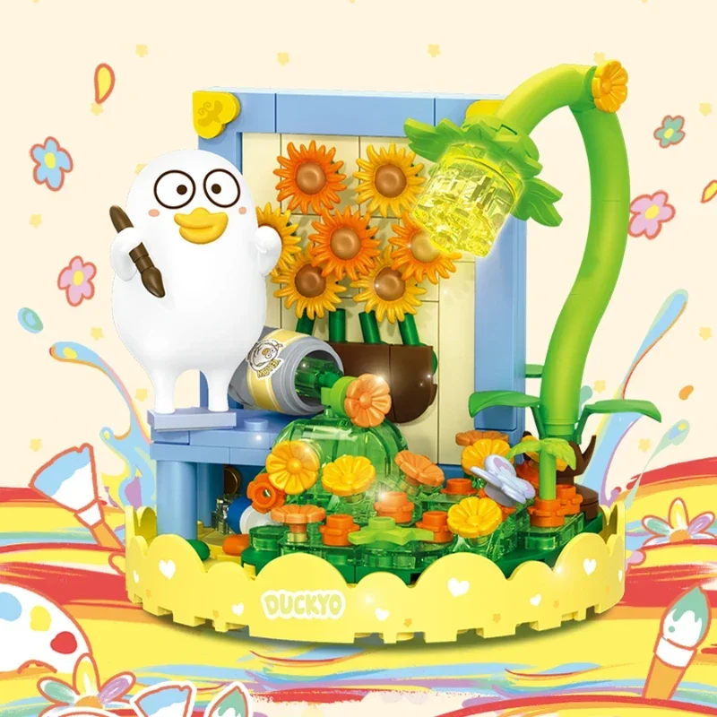 Строительные блоки SEMBO BLOCK красочная мировая серия Сяо Лю утка собранная модель