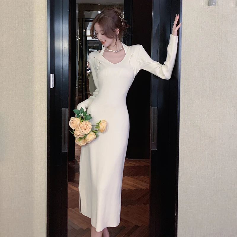 Pure Desire Sle Gyaru сексуальное трикотажное платье женское осенне-зимнее французское