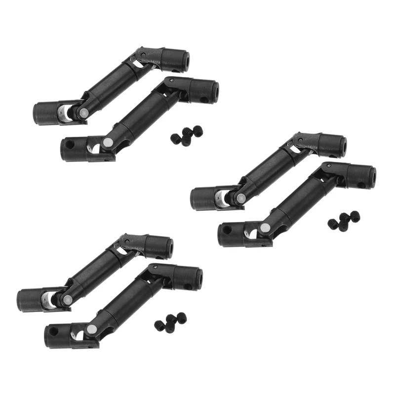 

6PCS Upgrade Metal Driving Shaft for WPL HengLong 1/16 RC Car Parts Crawlers Truck,Black