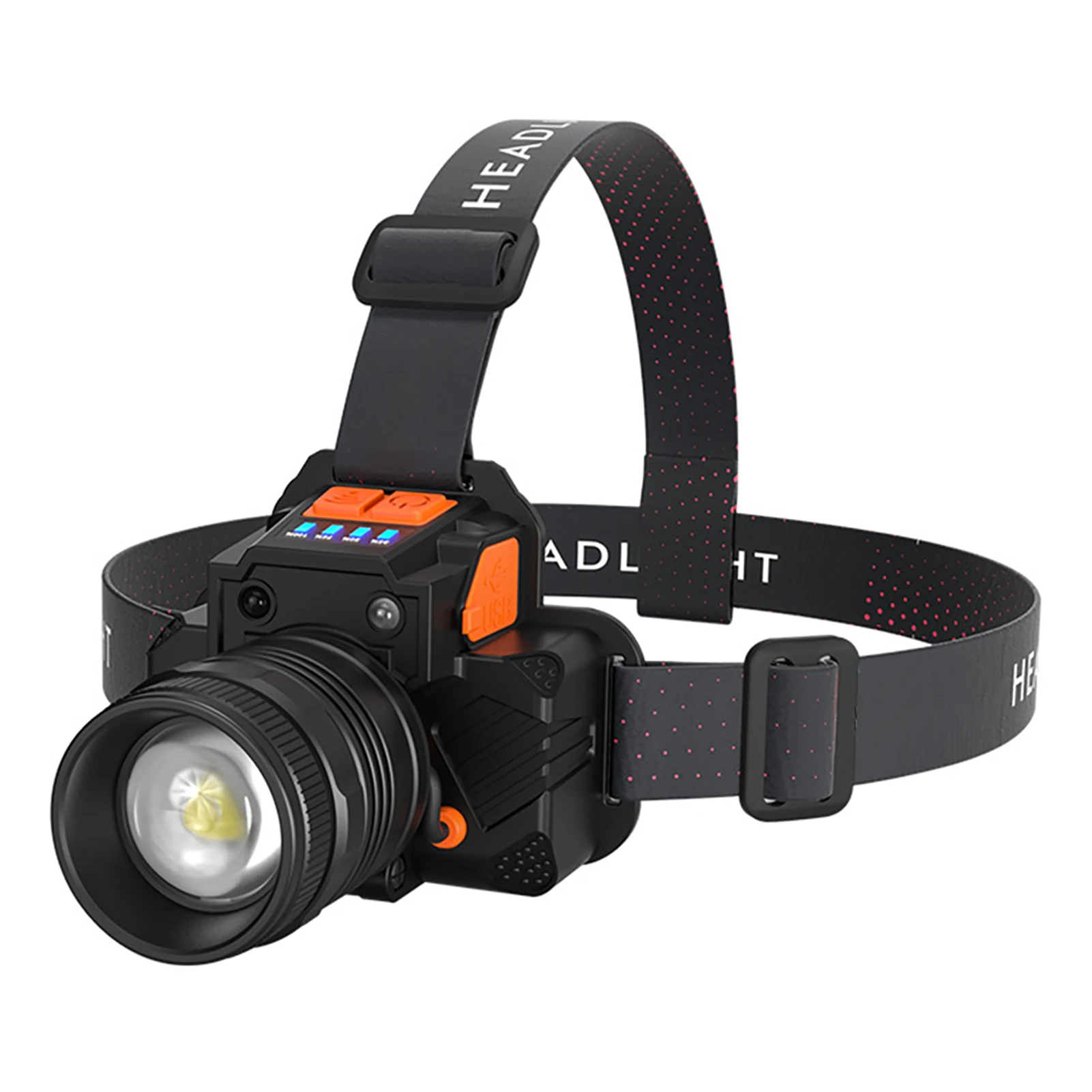 

90 Degree Rotation LED Headlamp Outdoor Waterproof Portable Adjustable Headband